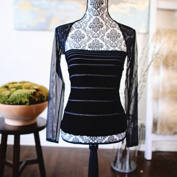 Tadashi Shoji Tops - Tadashi couture black tailored top